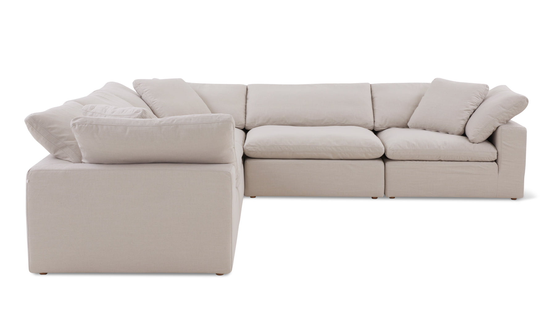 Movie Night™ 5-Piece Modular Sectional Closed, Large, Clay - Image 8