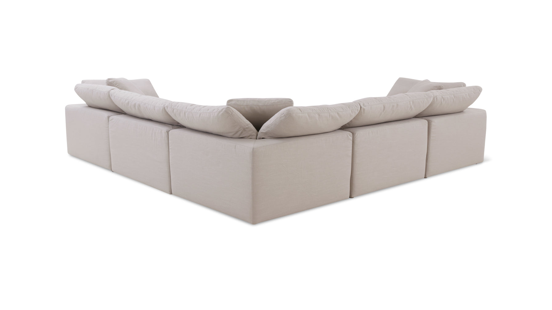 Movie Night™ 5-Piece Modular Sectional Closed, Large, Clay - Image 9