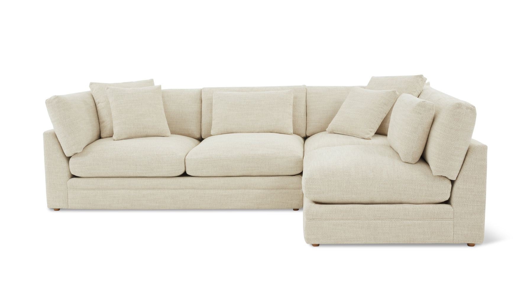 Feel Good Sectional,  Right, Oyster - Image 1