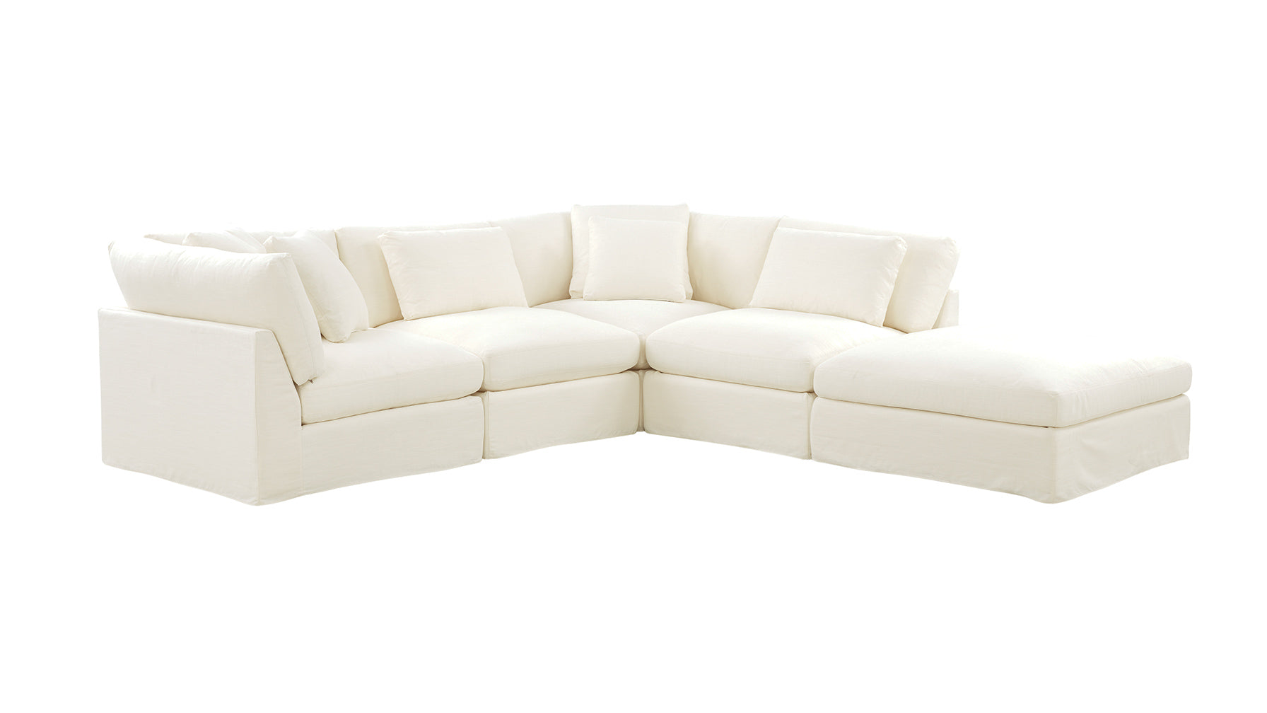 Get Together™ 5-Piece Modular Sectional, Large, Cream Linen - Image 2