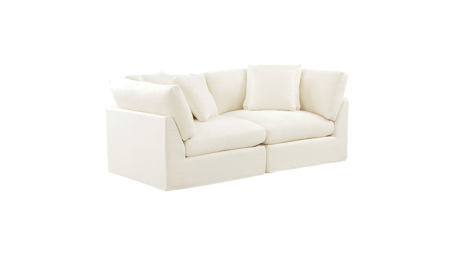 Get Together™ 2-Piece Modular Sofa, Large, Cream Linen - Image 3