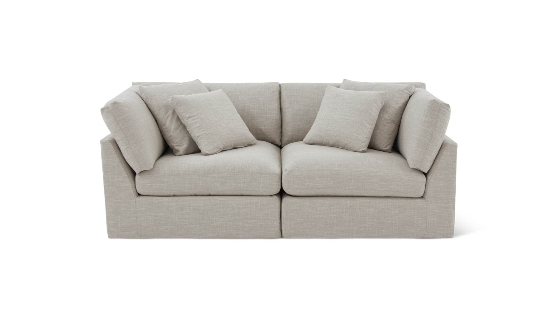 Get Together™ 2-Piece Modular Sofa, Large, Light Pebble - Image 1