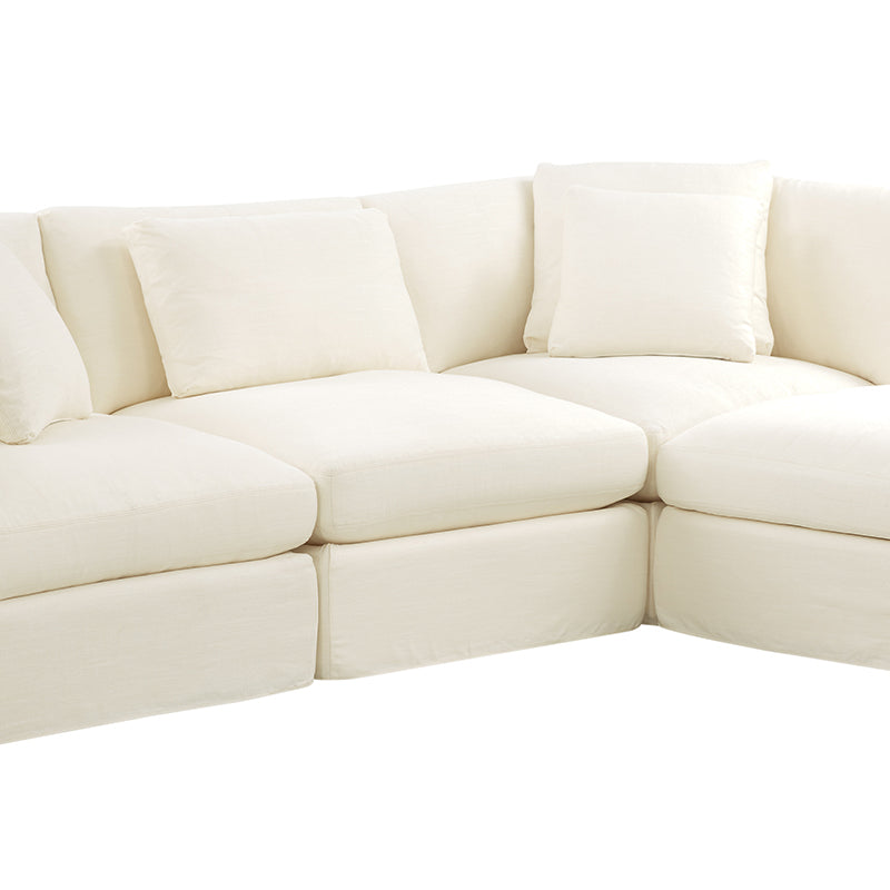 Get Together™ 4-Piece Modular Sectional, Large, Cream Linen - Image 10