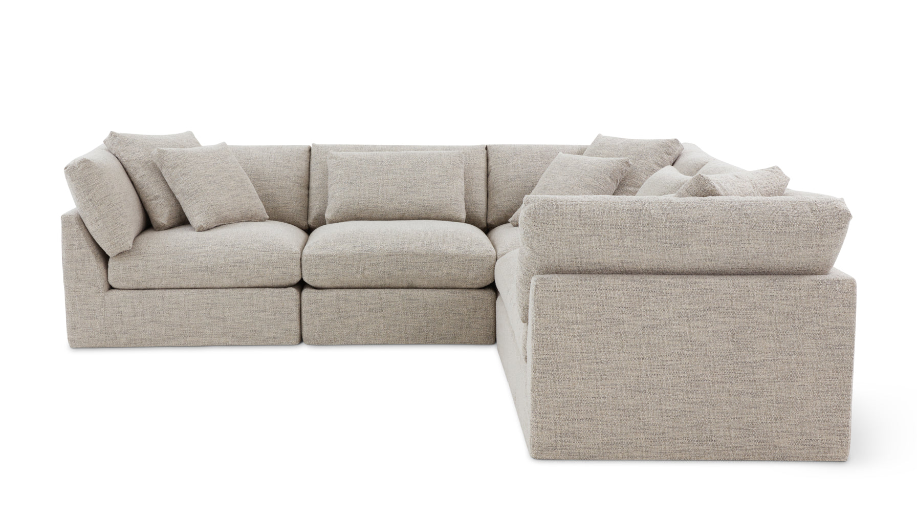 Get Together™ 5-Piece Modular Sectional Closed, Large, Oatmeal - Image 1