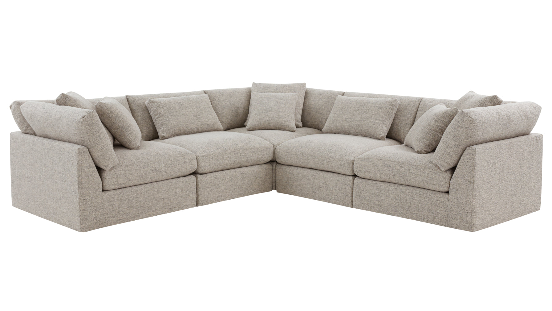 Get Together™ 5-Piece Modular Sectional Closed, Large, Oatmeal - Image 2