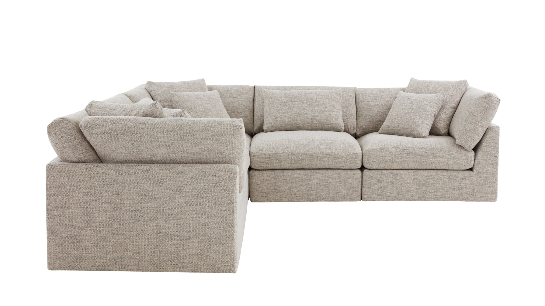 Get Together™ 5-Piece Modular Sectional Closed, Large, Oatmeal - Image 5