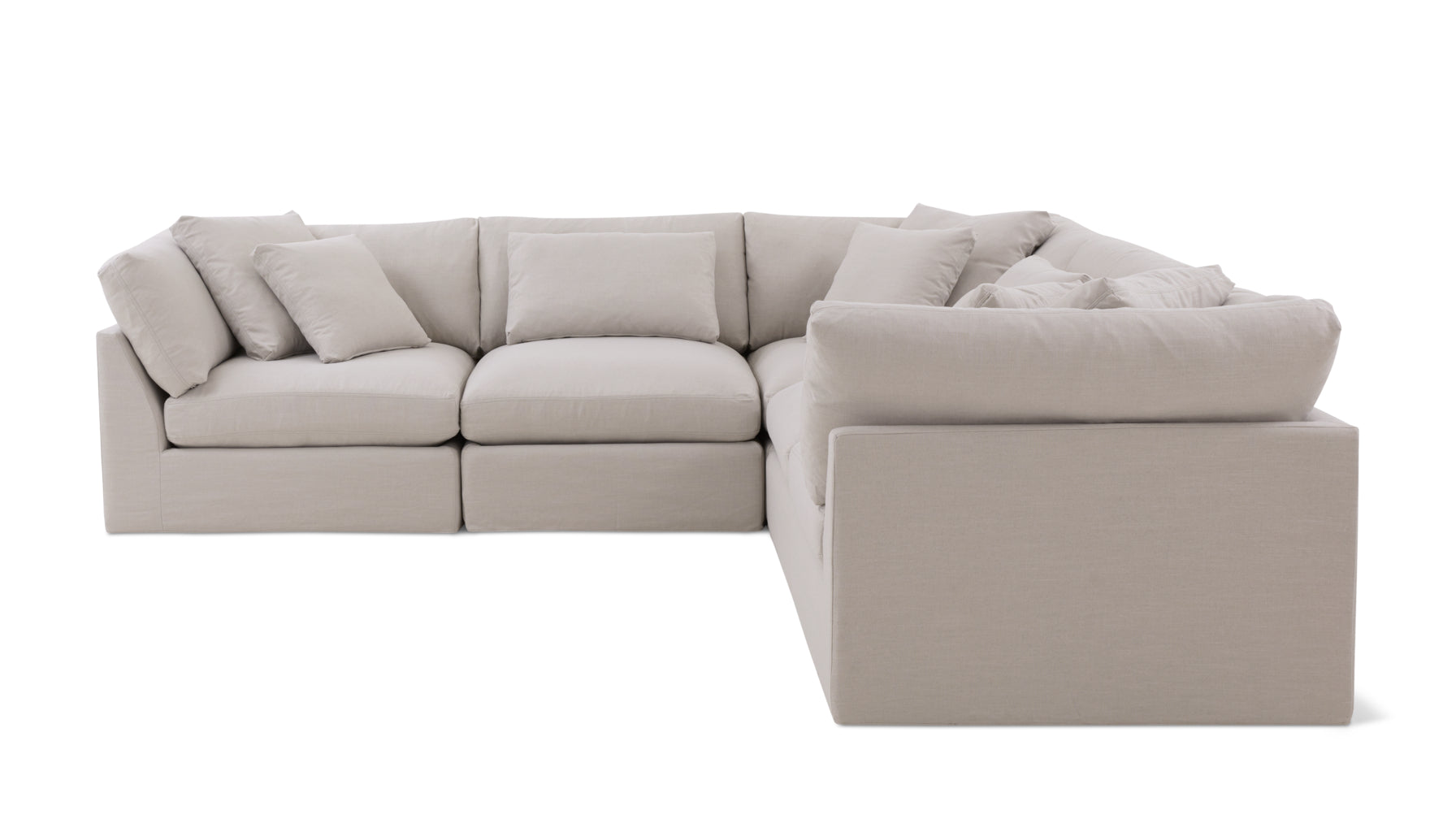 Get Together™ 5-Piece Modular Sectional Closed, Large, Clay - Image 1