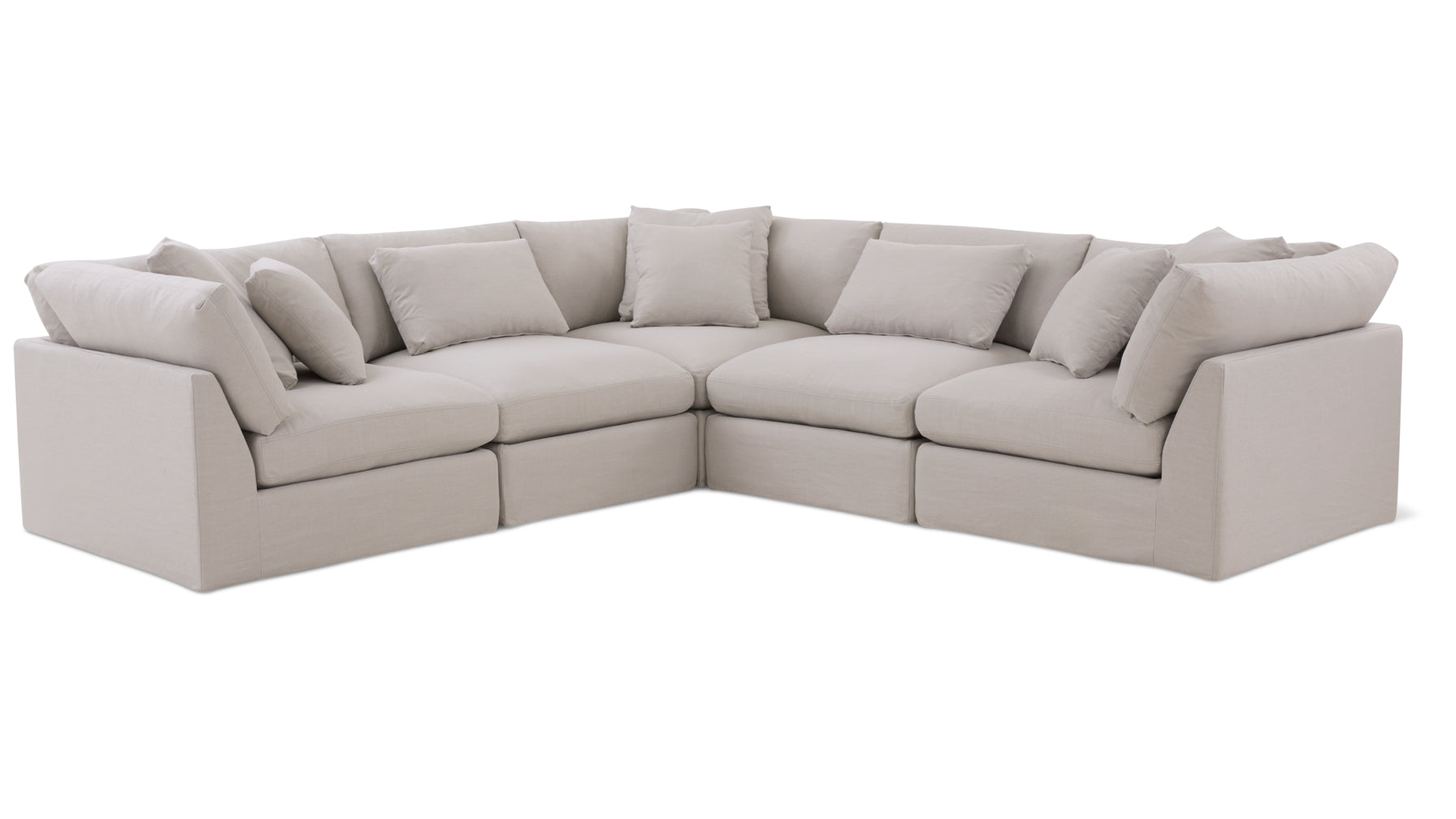 Get Together™ 5-Piece Modular Sectional Closed, Large, Clay - Image 2