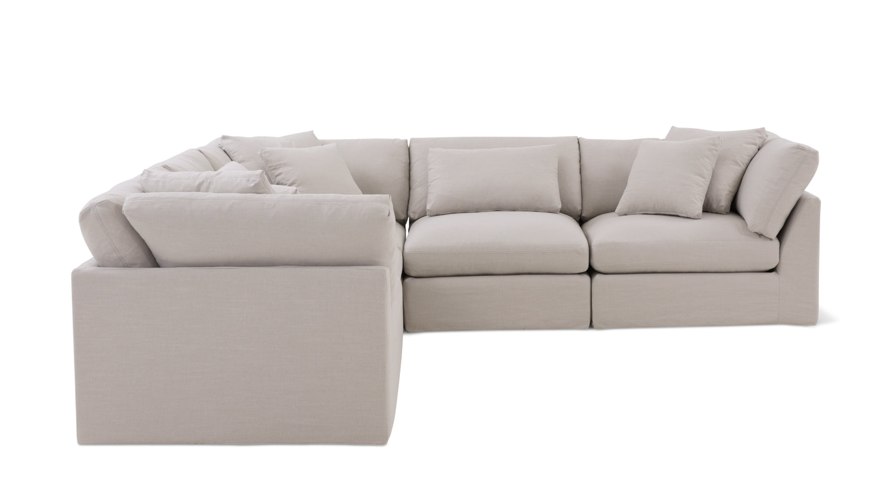 Get Together™ 5-Piece Modular Sectional Closed, Large, Clay - Image 3