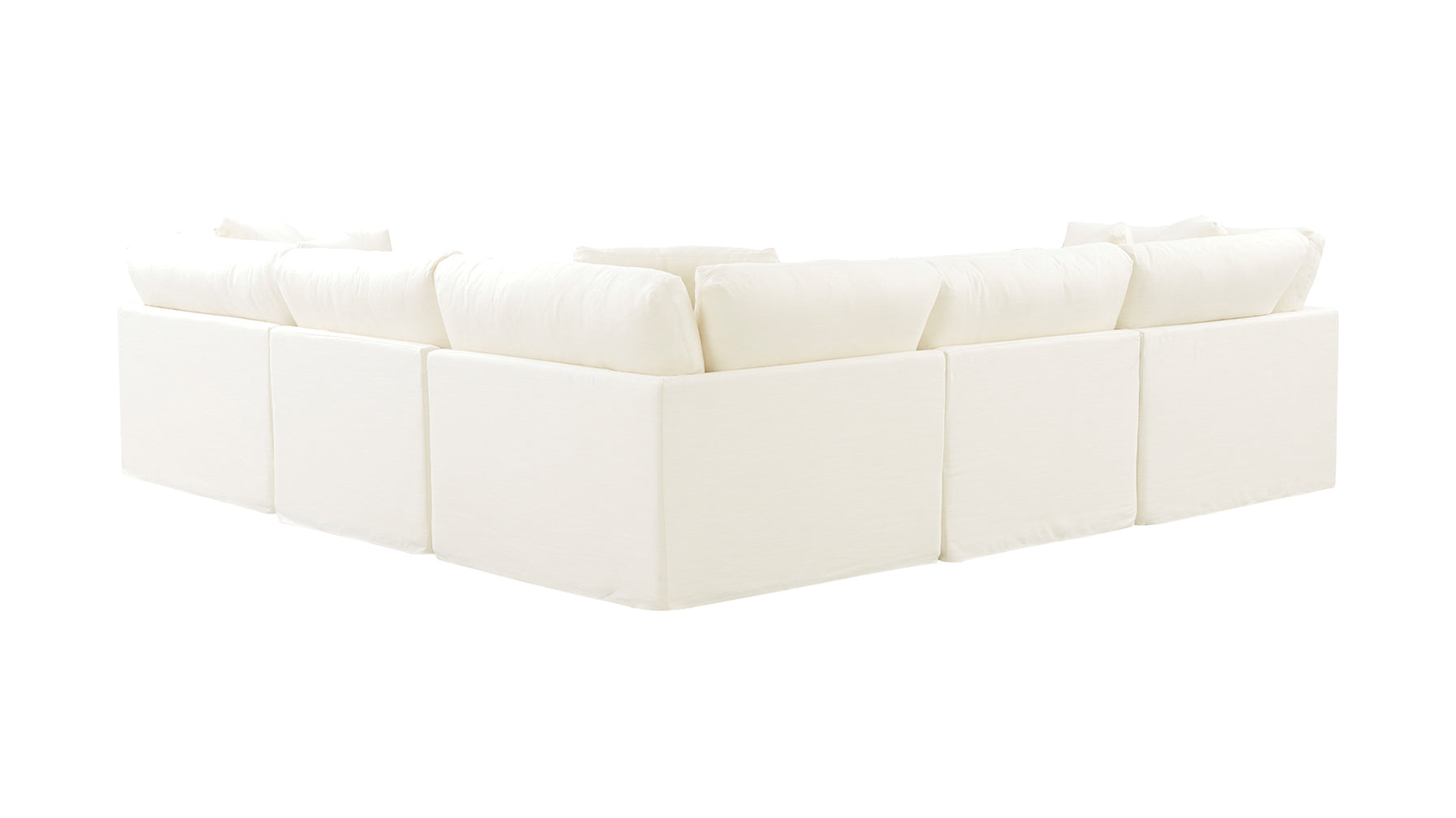 Get Together™ 5-Piece Modular Sectional Closed, Large, Cream Linen - Image 7