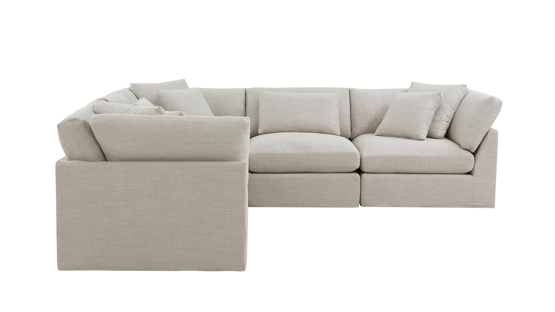 Get Together™ 5-Piece Modular Sectional Closed, Large, Light Pebble - Image 6