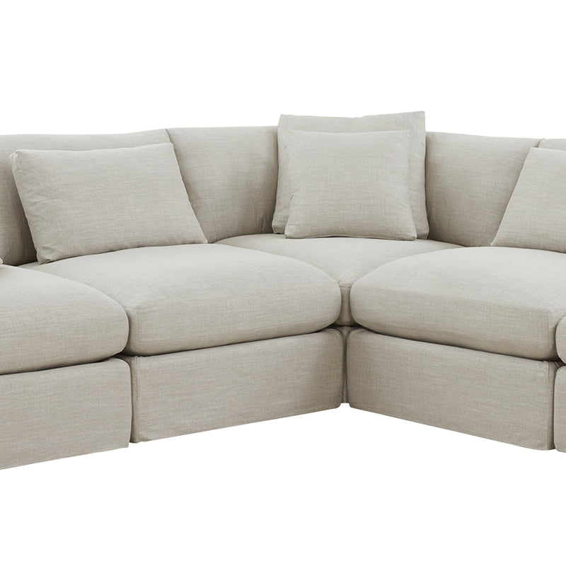 Get Together™ 5-Piece Modular Sectional Closed, Large, Light Pebble - Image 8
