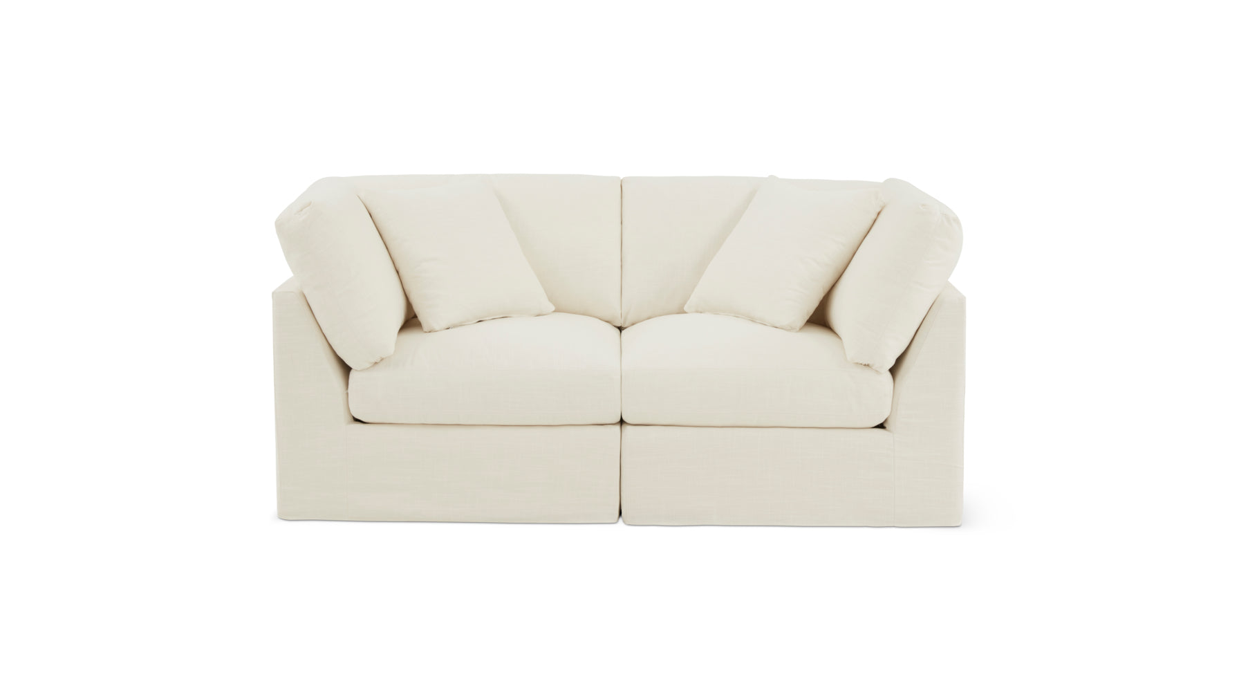 Get Together™ 2-Piece Modular Sofa, Standard, Cream Linen - Image 1