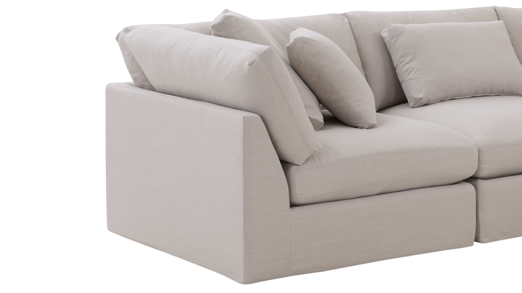 Get Together™ 4-Piece Modular Sectional Closed, Large, Clay - Image 10