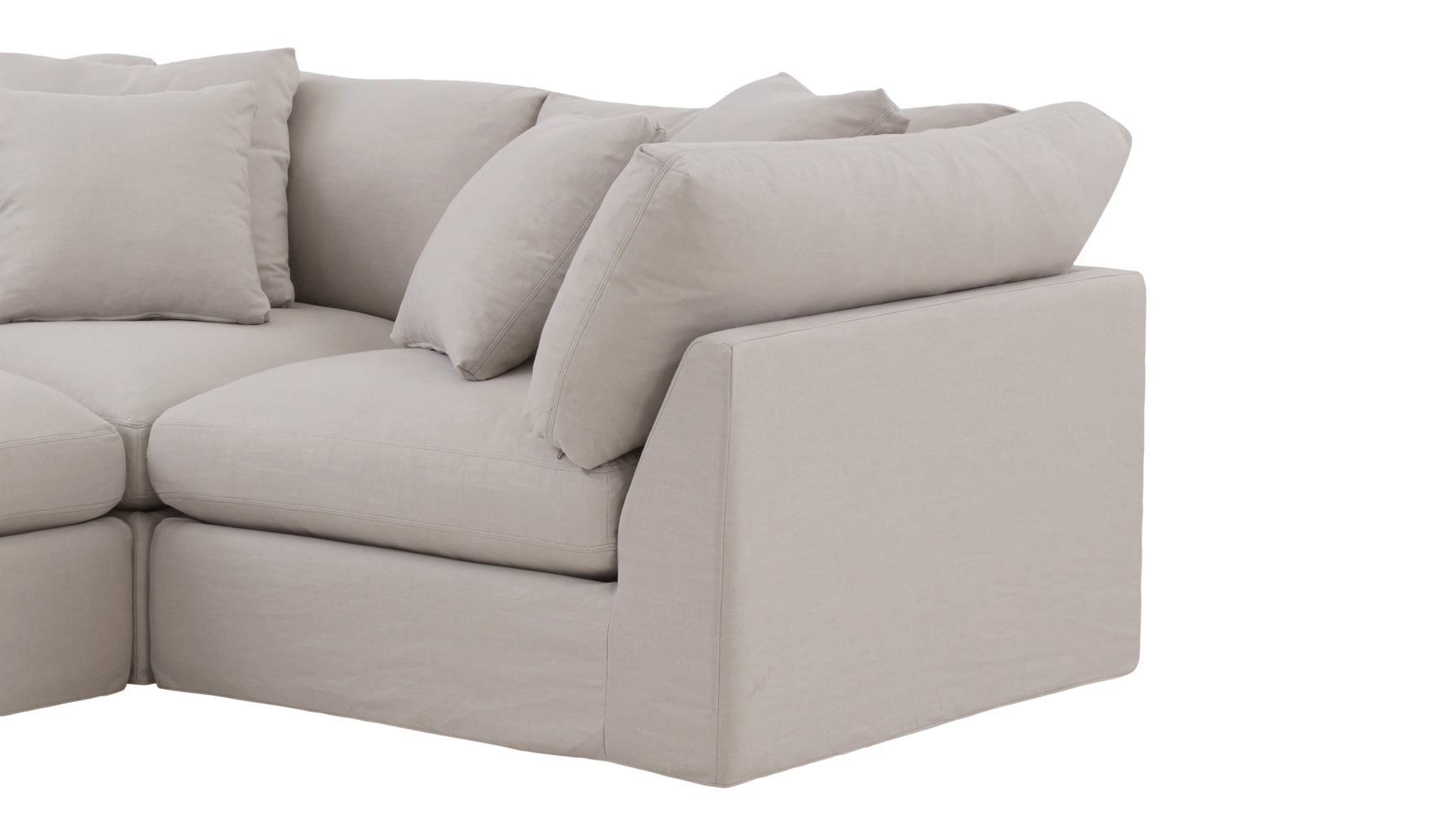 Get Together™ 4-Piece Modular Sectional Closed, Large, Clay - Image 11