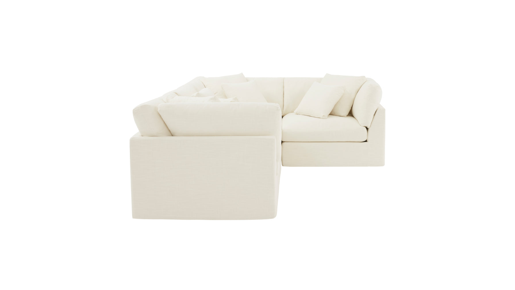 Get Together™ 4-Piece Modular Sectional Closed, Large, Cream Linen - Image 5