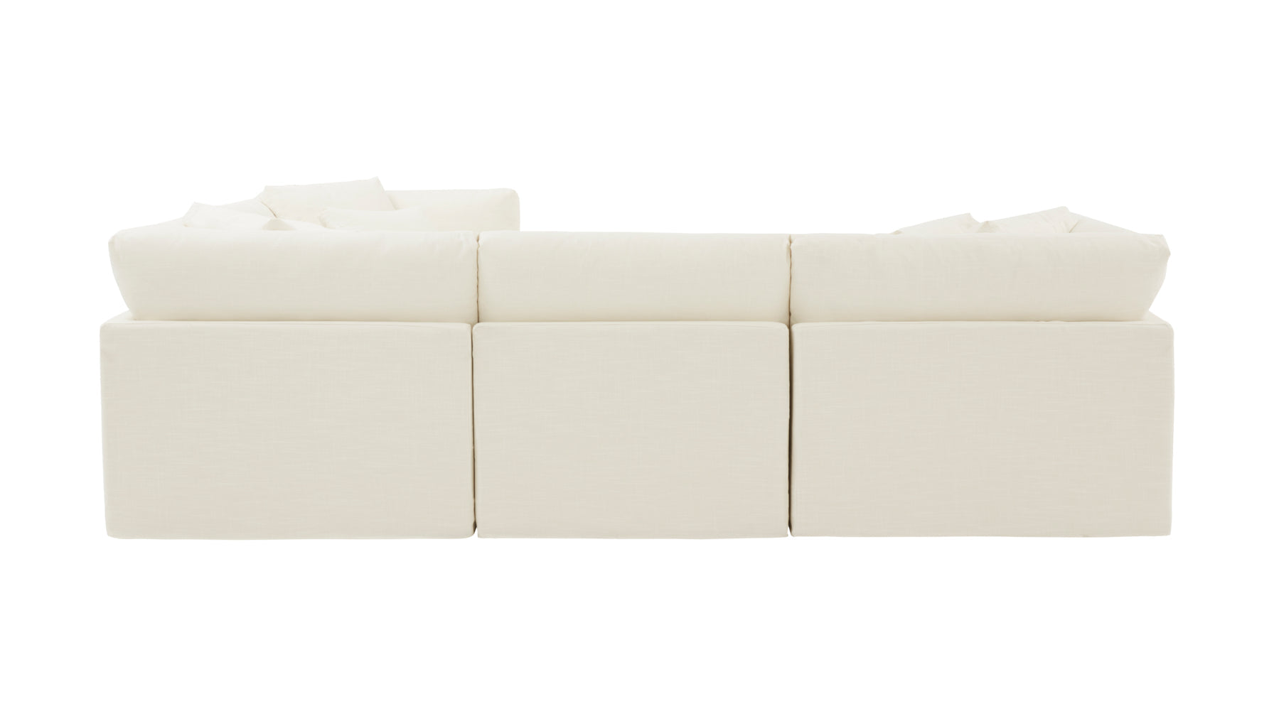 Get Together™ 4-Piece Modular Sectional Closed, Large, Cream Linen - Image 6