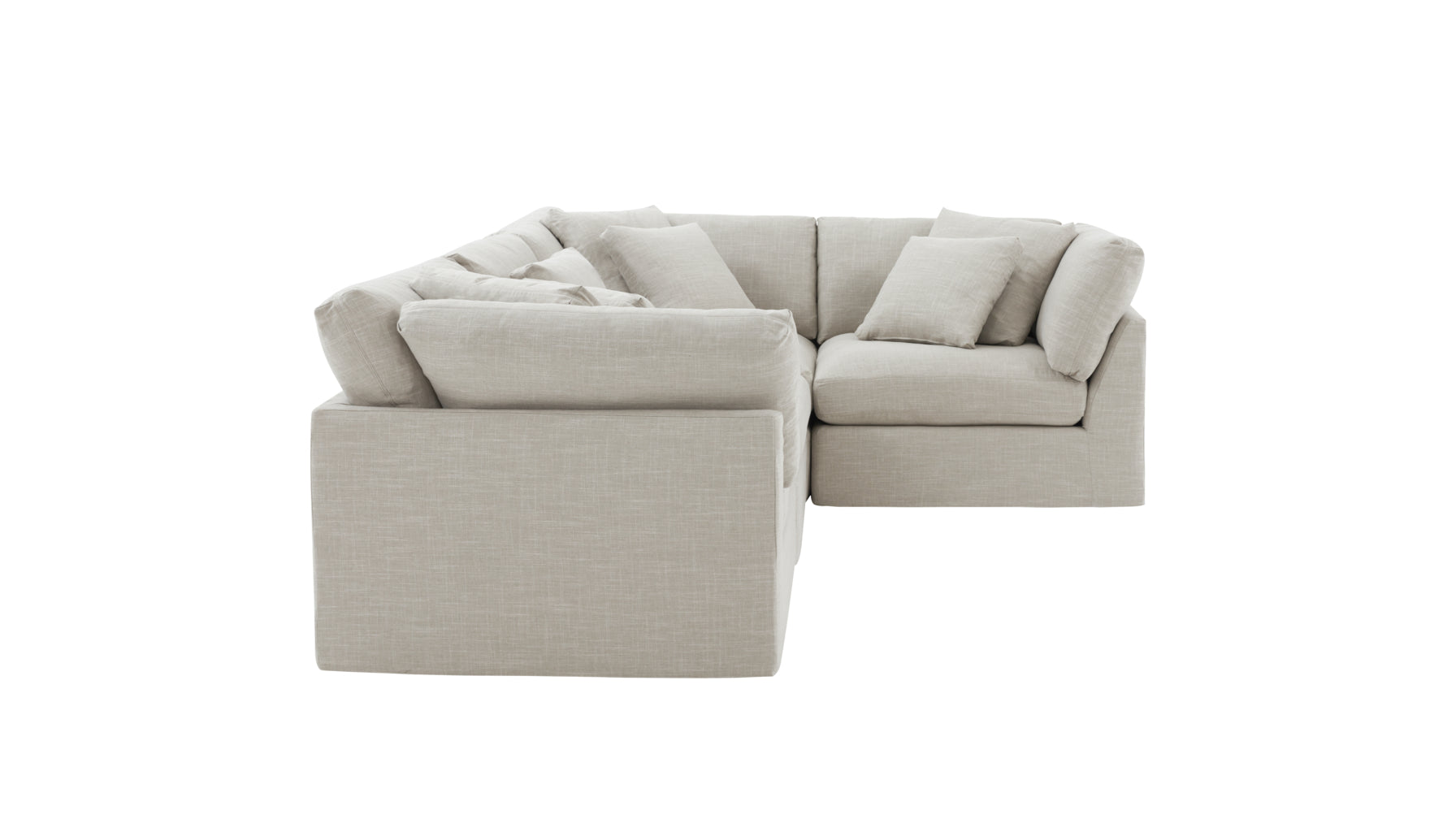 Get Together™ 4-Piece Modular Sectional Closed, Large, Light Pebble - Image 5