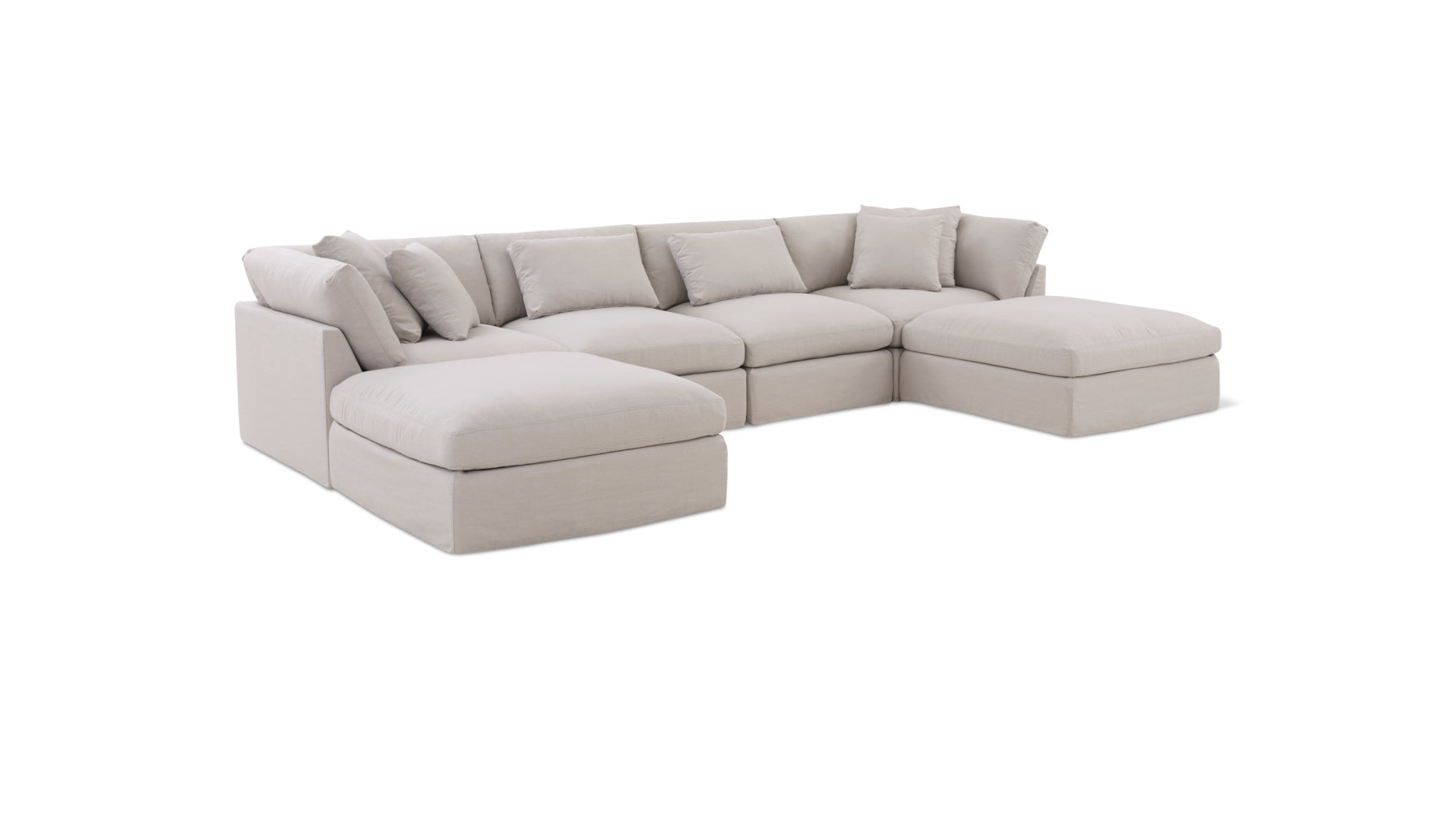 Get Together™ 6-Piece Modular U-Shaped Sectional, Large, Clay - Image 3