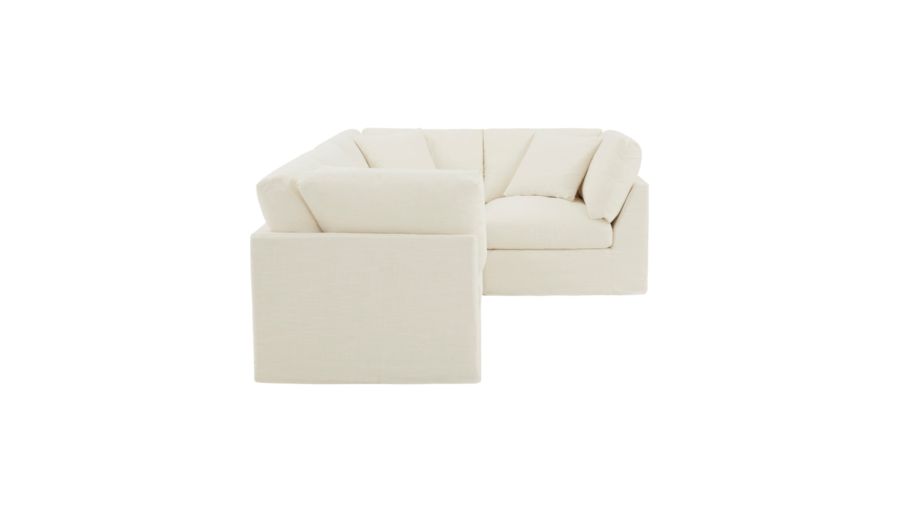 Get Together™ 4-Piece Modular Sectional Closed, Standard, Cream Linen - Image 5