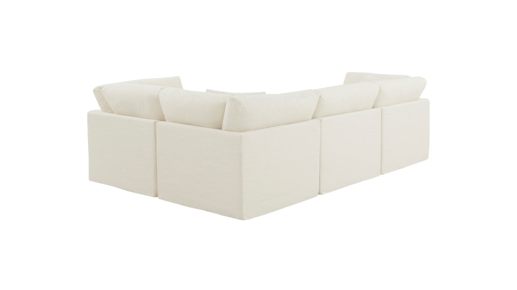 Get Together™ 4-Piece Modular Sectional Closed, Standard, Cream Linen - Image 7
