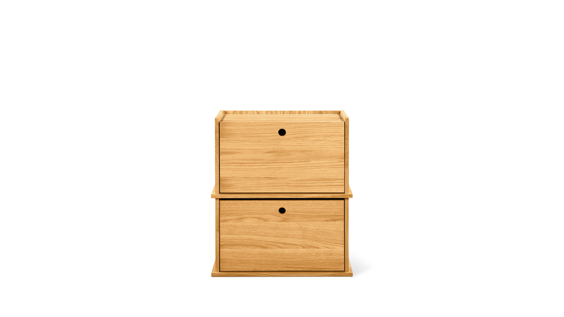 Keep Stacking Storage System 2-Piece, Closed, Oak - Image 1
