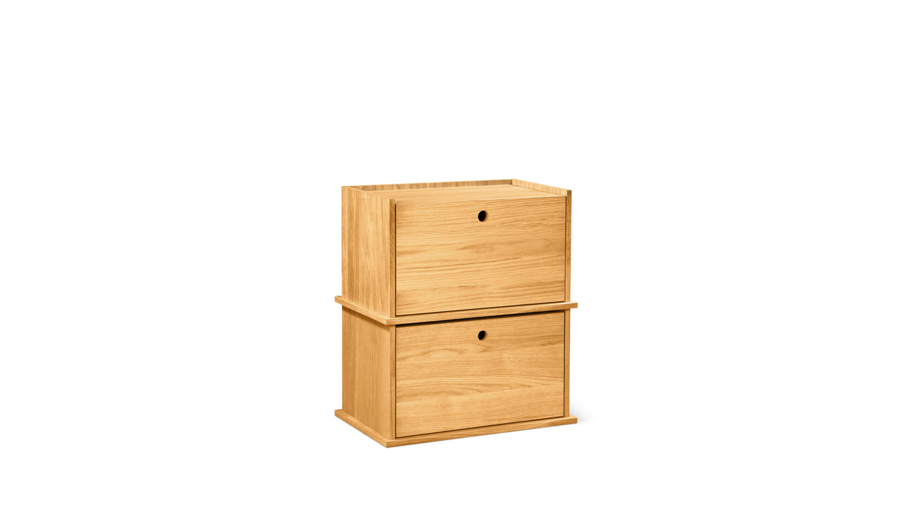 Keep Stacking Storage System 2-Piece, Closed, Oak - Image 2