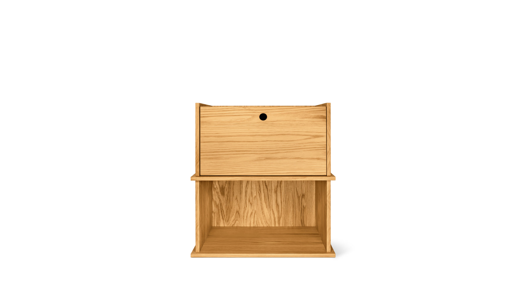 Keep Stacking Storage System 2-Piece, Open and Closed, Oak - Image 1