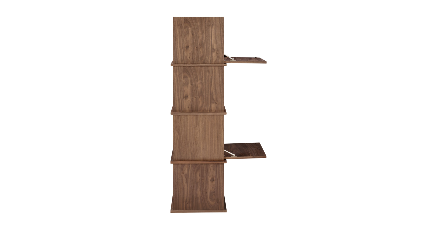 Keep Stacking Storage System 4-Piece, Open and Closed, Walnut - Image 6